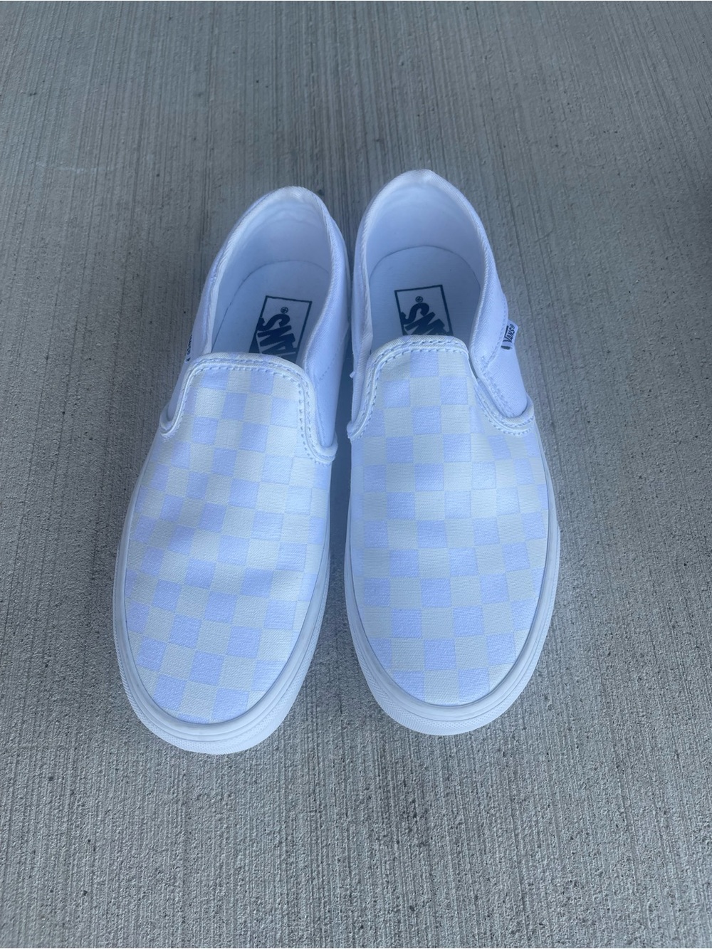 Vans Classic Slip-On Checkerboard in True White